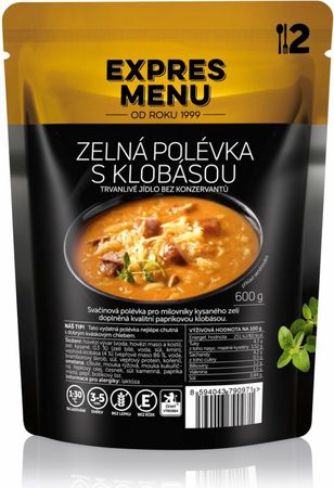 Expres Menu Zelná polévka s klobásou