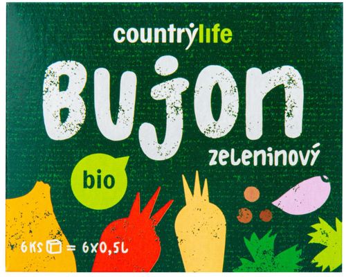 Country Life Bujon zeleninový kostky BIO