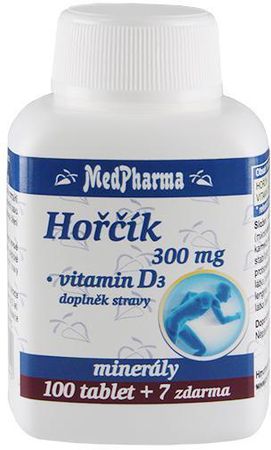 MedPharma Horčík 300mg + Vitamín D3
