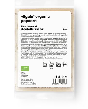Vilgain Popcorn do mikrovlnky BIO