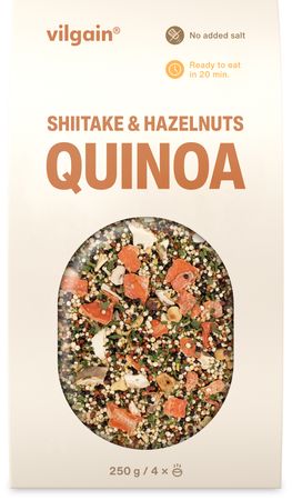 Quinoa shiitake gombával és mogyoróval 