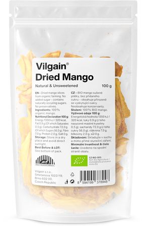 Vilgain Organic Dried Mango