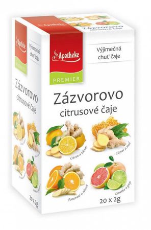 Green Apotheke PREMIER Zázvorovo-citrusové čaje 4v1