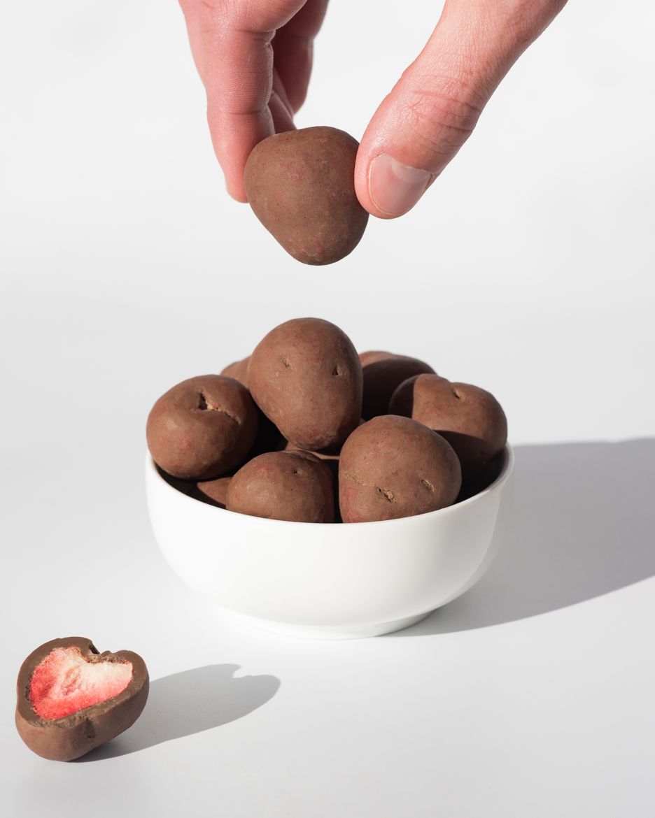 Căpșuni liofilizate în ciocolată