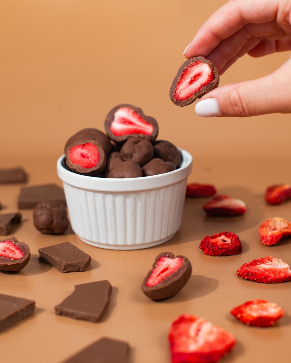 Vilgain Gefriergetrocknete Erdbeeren in Schokolade