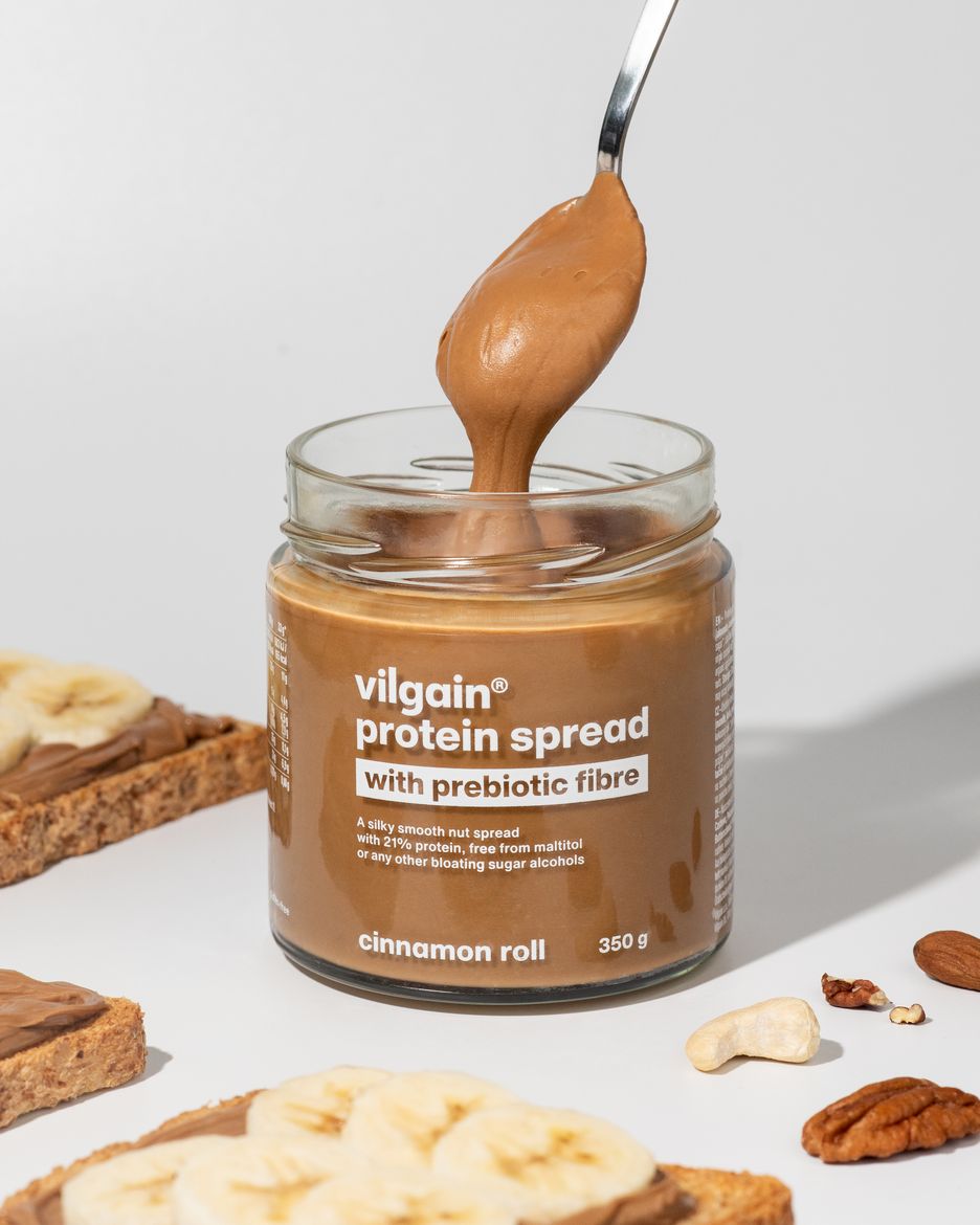 Protein spread with prebiotic fibre