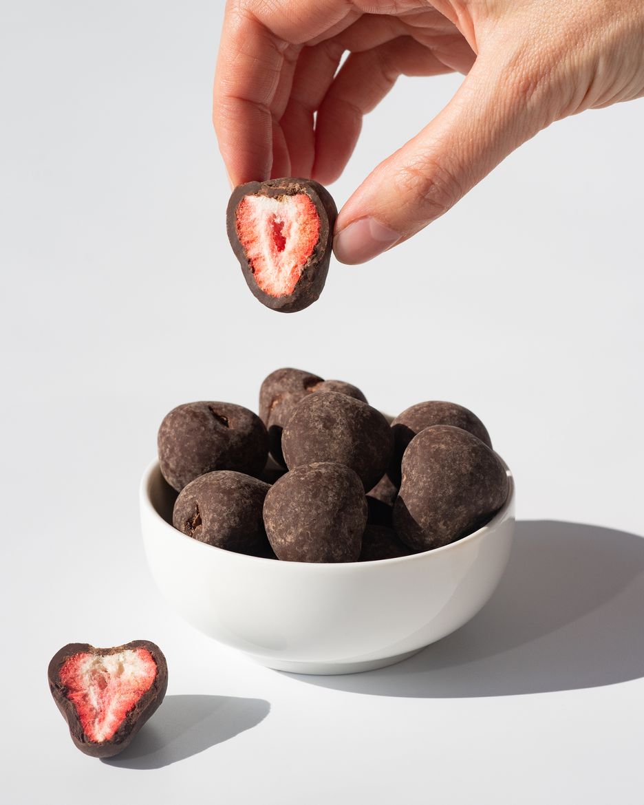 Căpșuni liofilizate în ciocolată