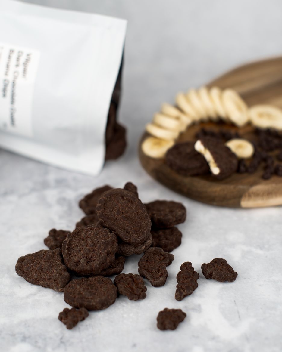 Vilgain Dark Chocolate Coated Banana Chips