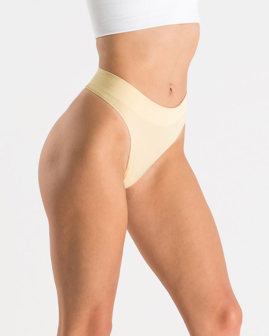 Evankin Women's Sexy Thongs Women Brief Underwear One piece Ice Silk  Seamless Metal Ring Yoga Exercise Pure Cotton Thong, Beige, Small :  : Clothing, Shoes & Accessories
