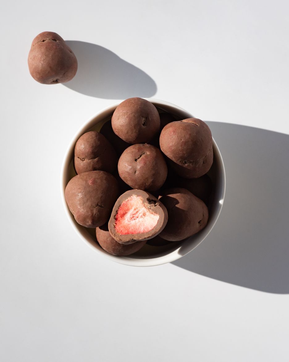 Căpșuni liofilizate în ciocolată