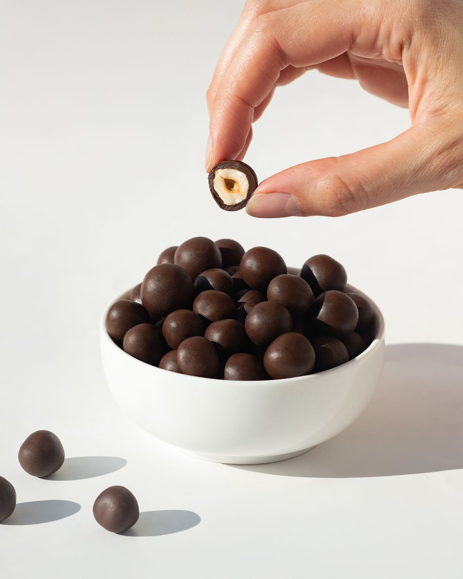 Haselnüsse in Schokolade