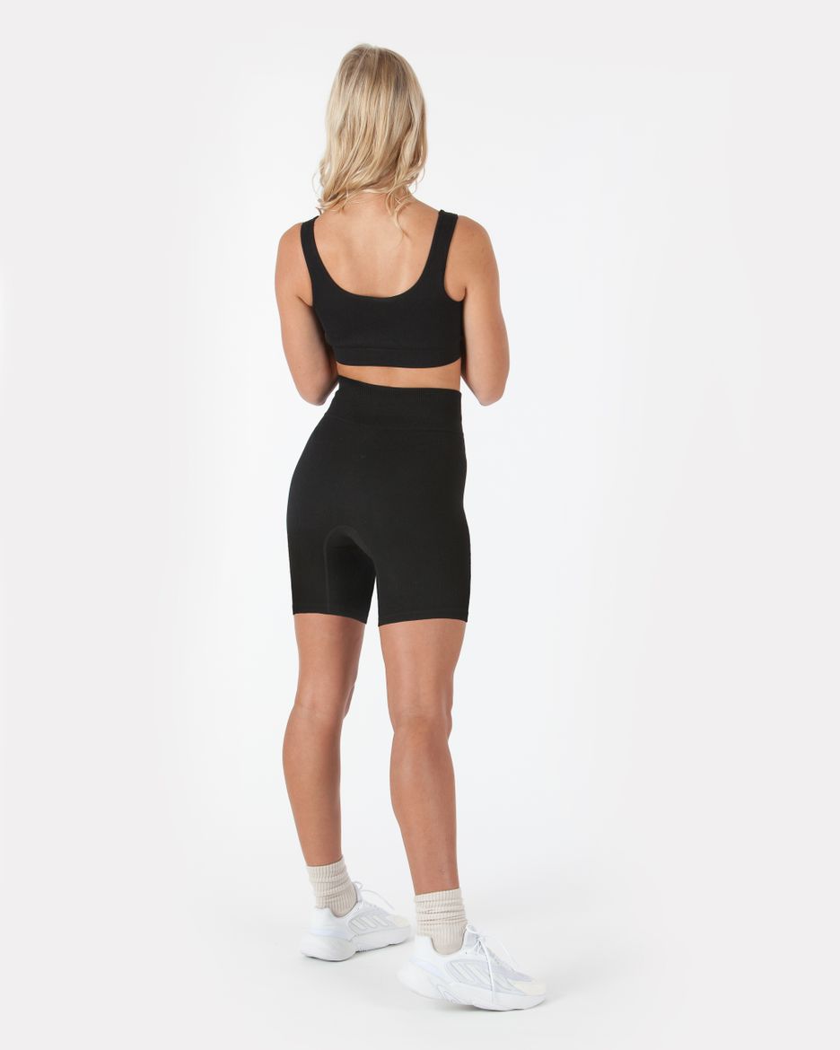 Black Seamless Waist Trainer Cycle Shorts