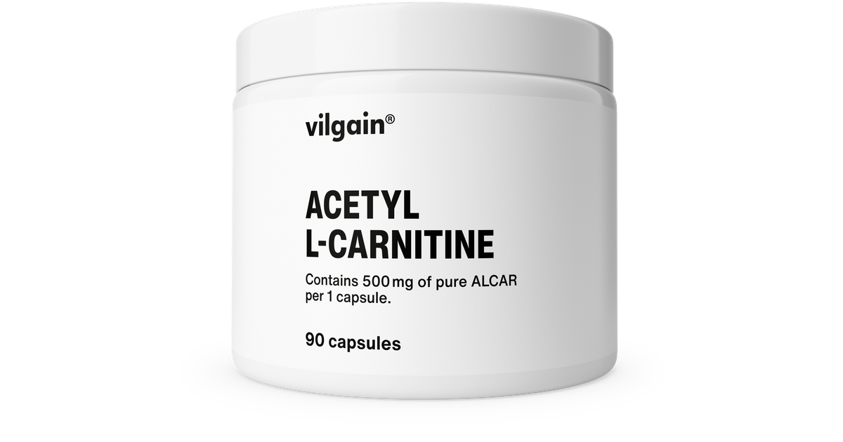 Pure Acetyl-L-Carnitine 500mg Capsules | Vilgain Pure Acetyl-L-Carnitine 500mg Capsules | Vilgain