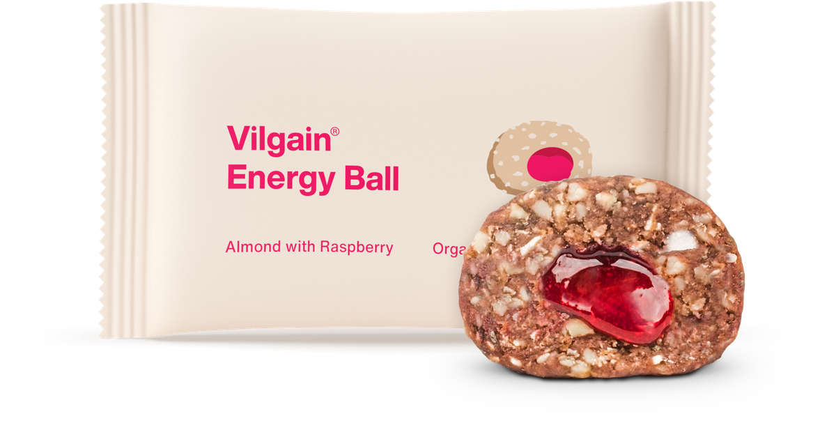 Organic Energy Ball – almonds with raspberry jam 30 g | Vilgain UK