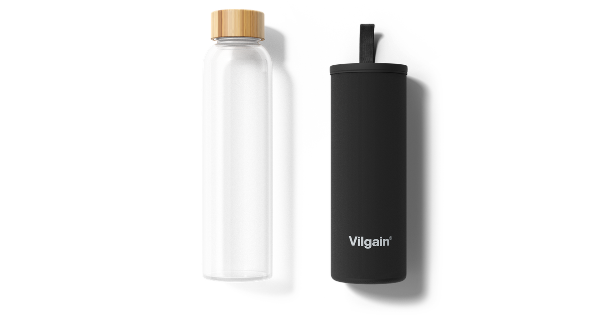 HYDRAGLAZIC 950ML Glass Water Bottle With 2 Flip And Bamboo Straw Lids Sports Water Tumbler With Time Reminder And Silicone Sleeve Leak-proof BPA