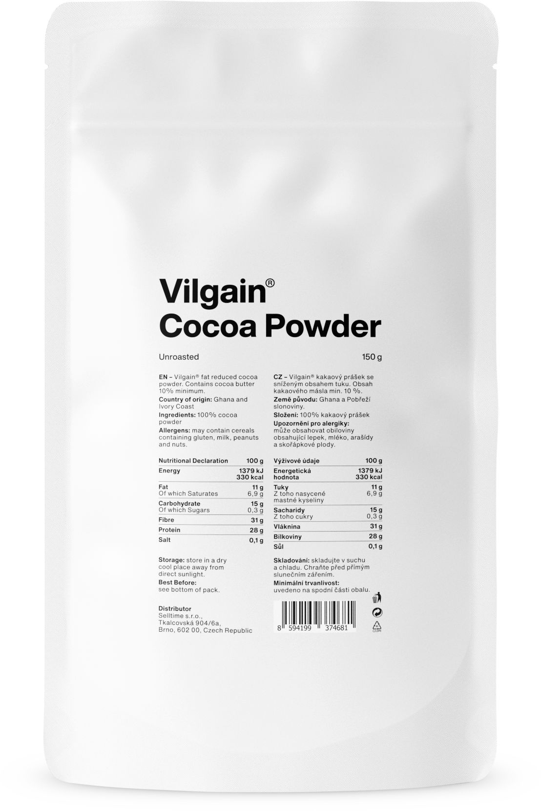 Vilgain Cacao neprăjită