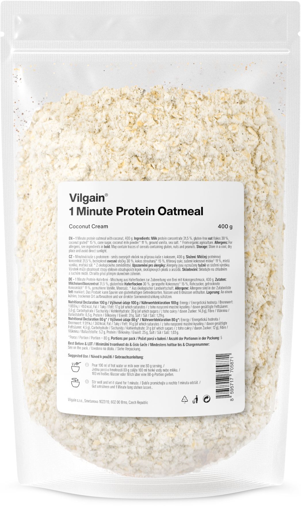 Vilgain 1 Minute Protein Oatmeal