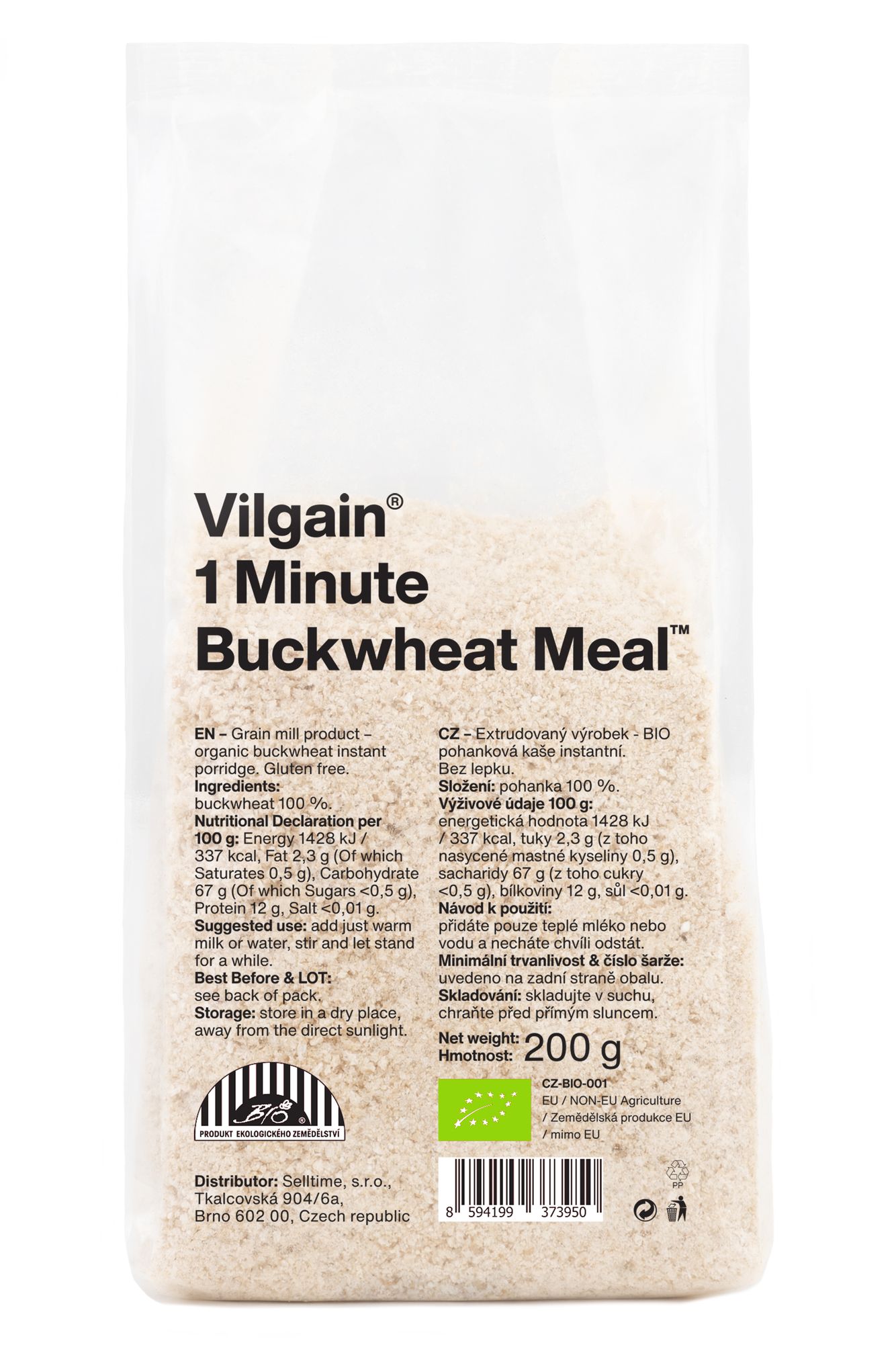Vilgain Organic 1 Minute Buckwheat Meal