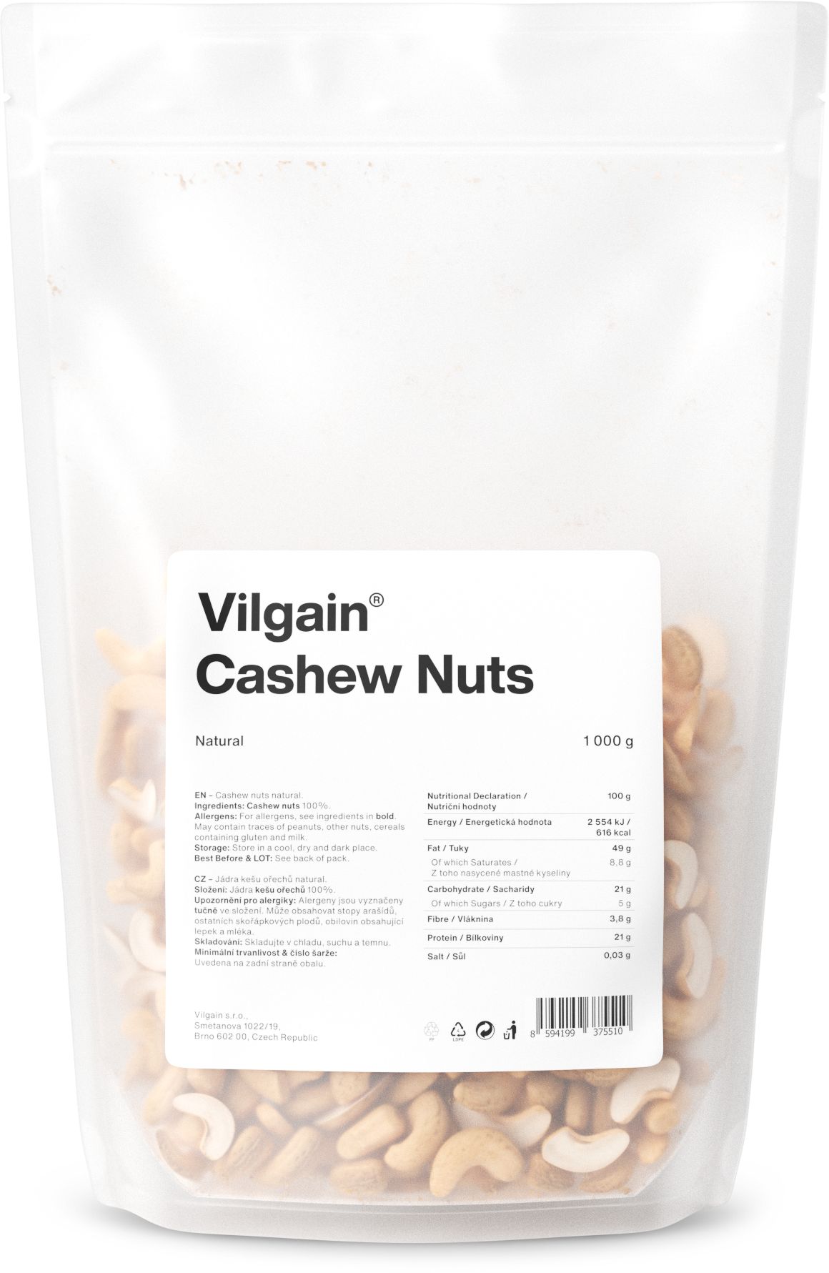 Vilgain Cashew Nuts natural