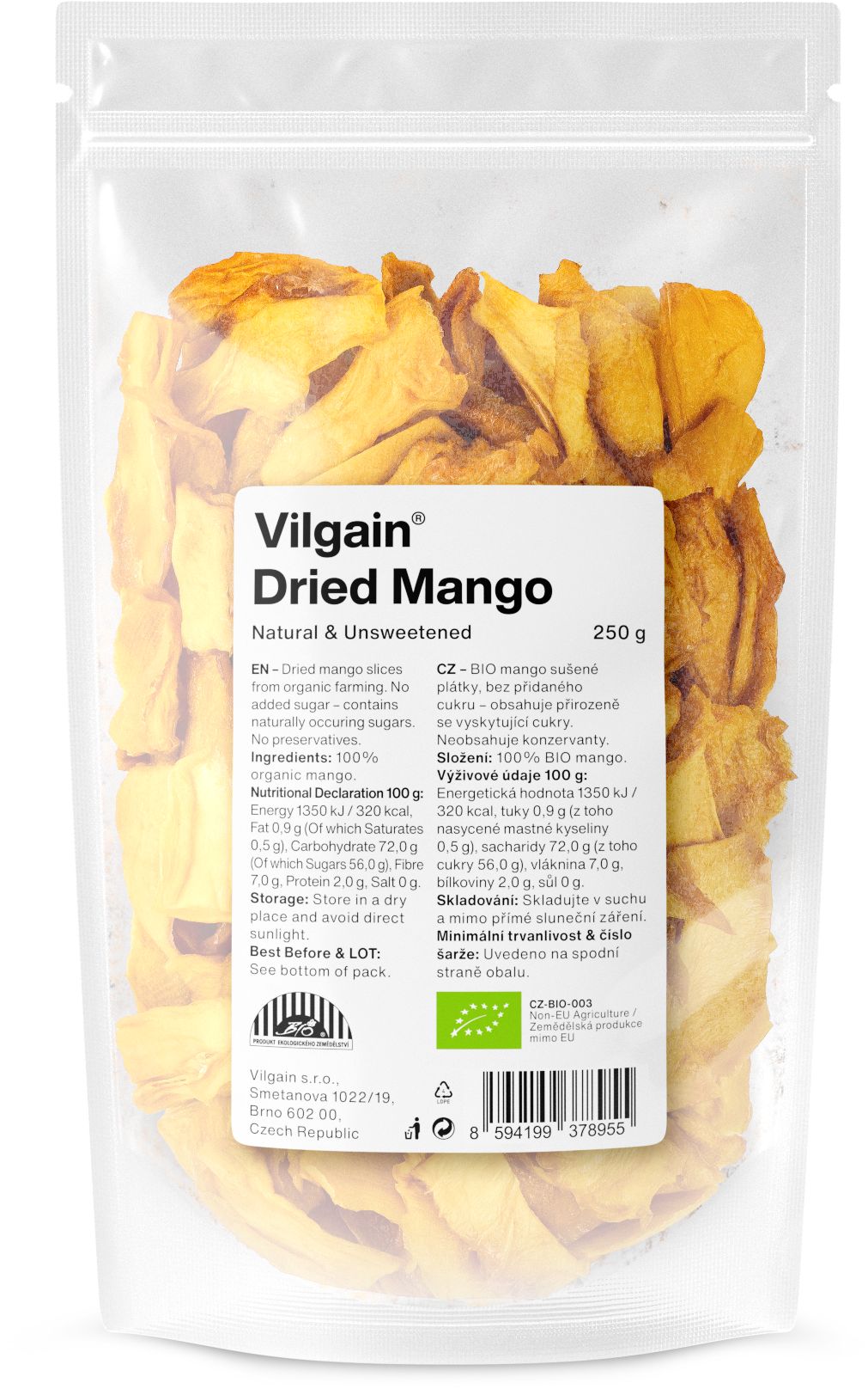 Vilgain Mango sušené BIO