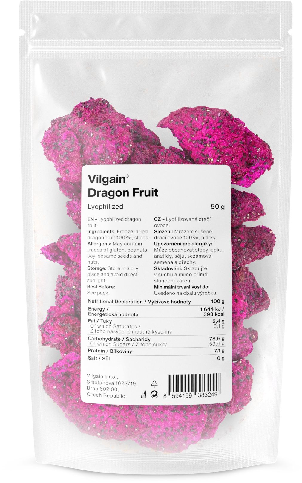 Vilgain Freeze Dried Dragon Fruit