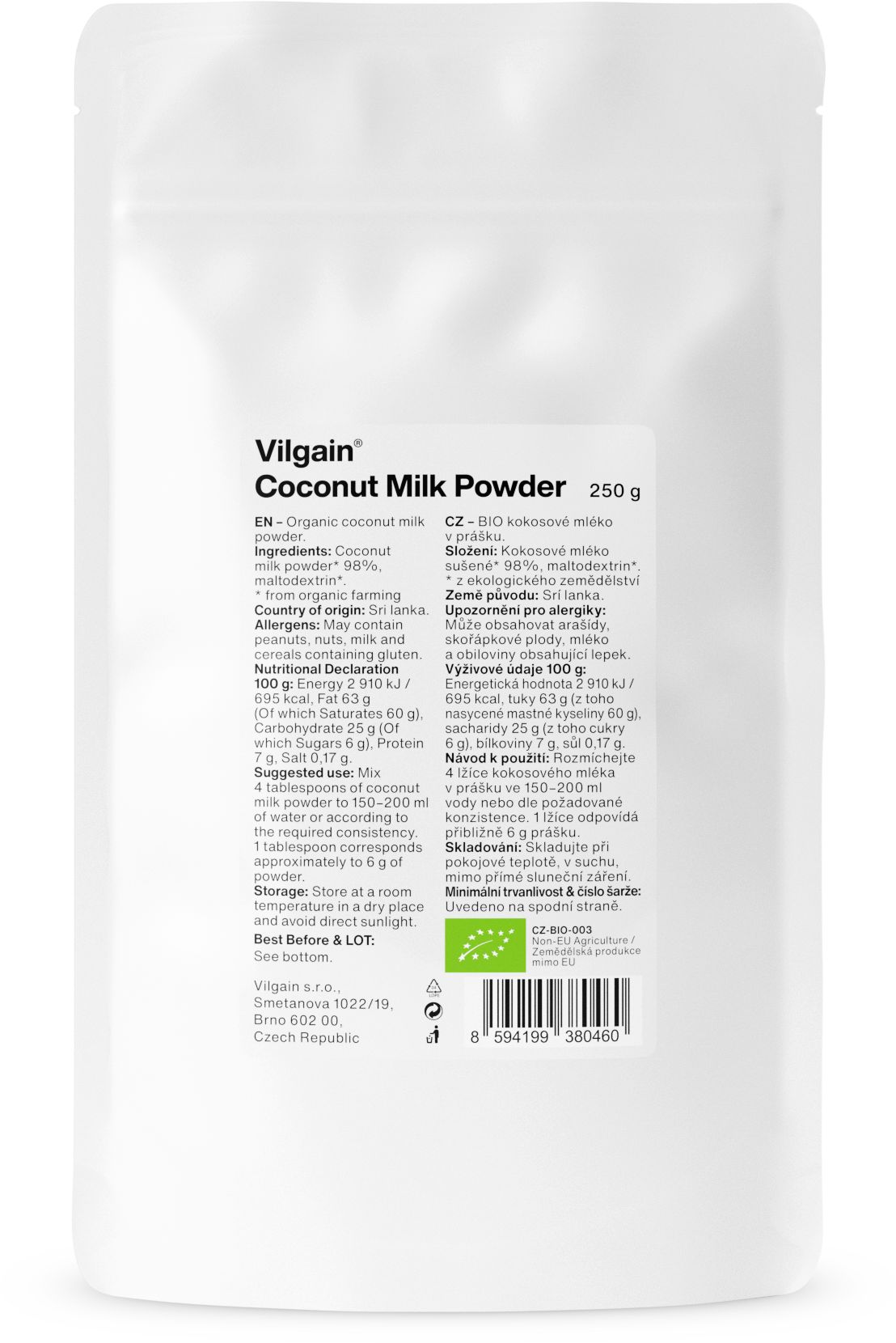 Vilgain Organic coconut milk powdered