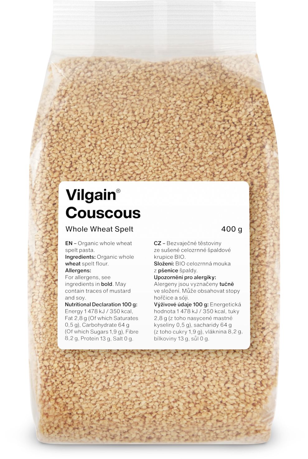 Vilgain Organic Couscous Whole Wheat Spelt