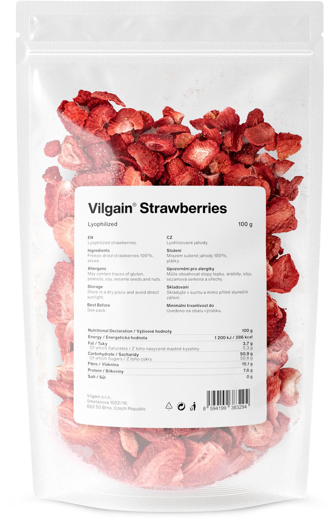 Vilgain Freeze Dried Strawberries