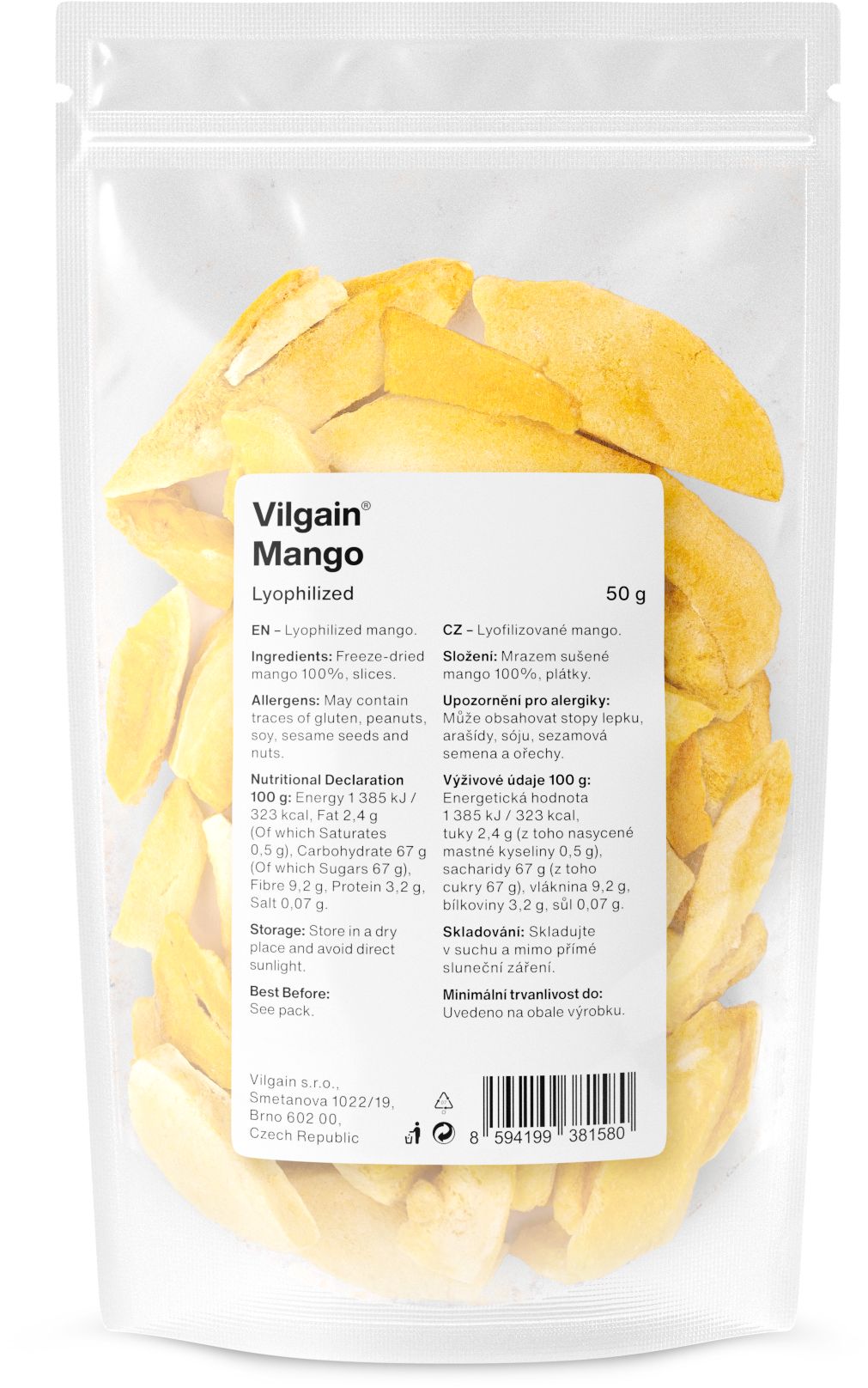 Vilgain Freeze Dried Mango
