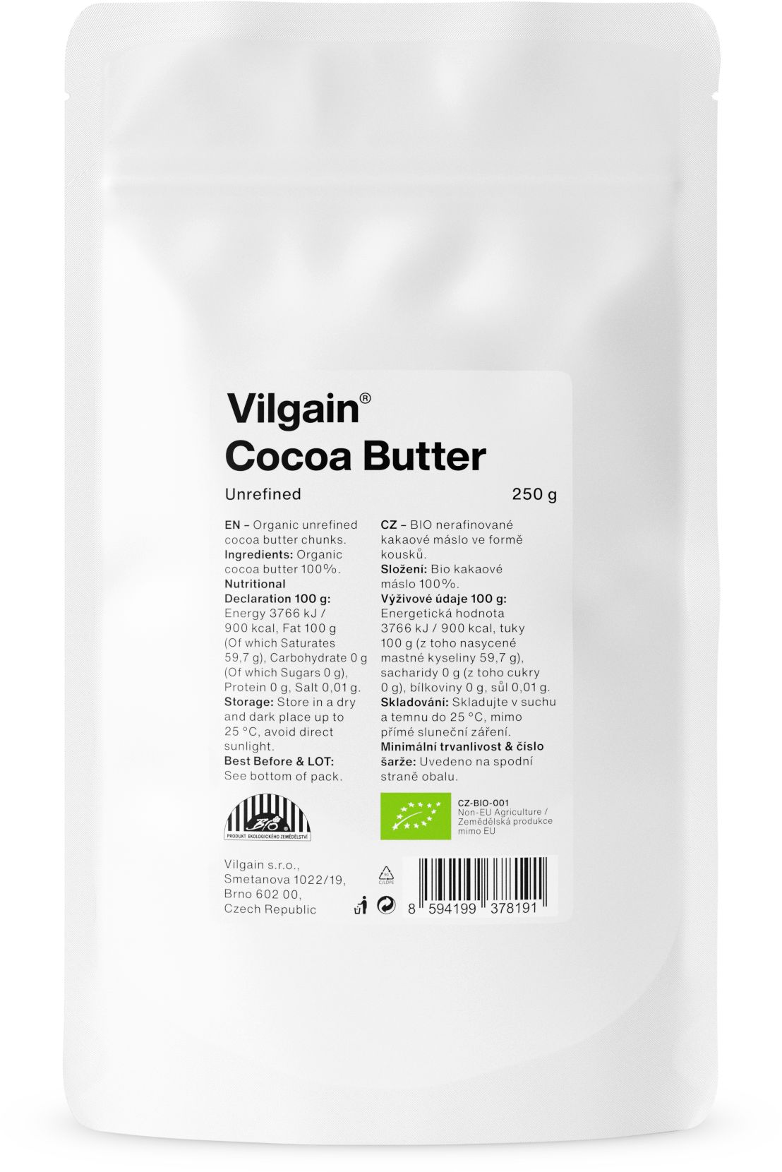 Vilgain Organic Cocoa butter