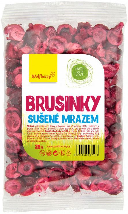 Wolfberry Brusnice sušené mrazom