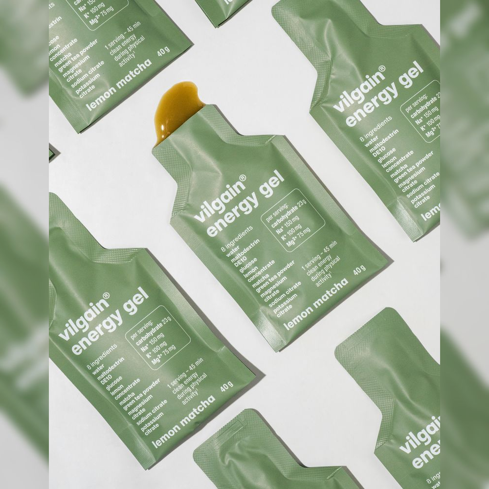 Vilgain Energy gel – citron a matcha 480 g (12 x 40 g)