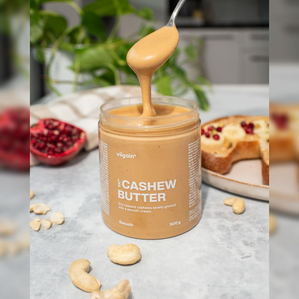 Vilgain 100% Kešu máslo – jemné kešu oříšky 1 000 g