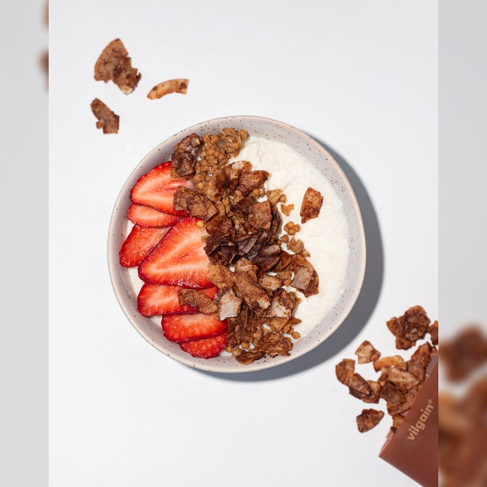 Vilgain Kokosové chipsy BIO – kakao 40 g