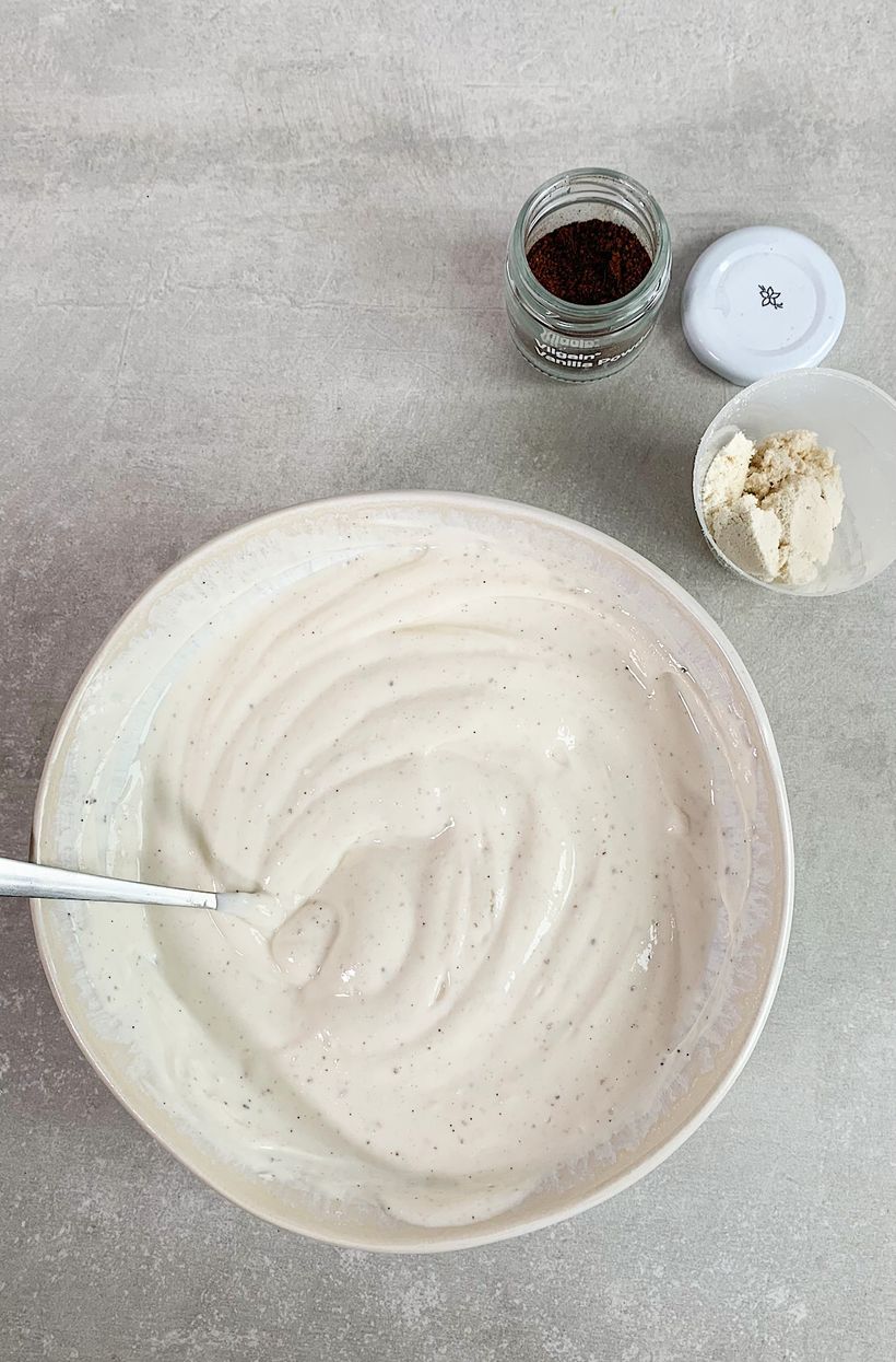 Tiramisu im Glas ohne Alkohol und Ei mit Quark