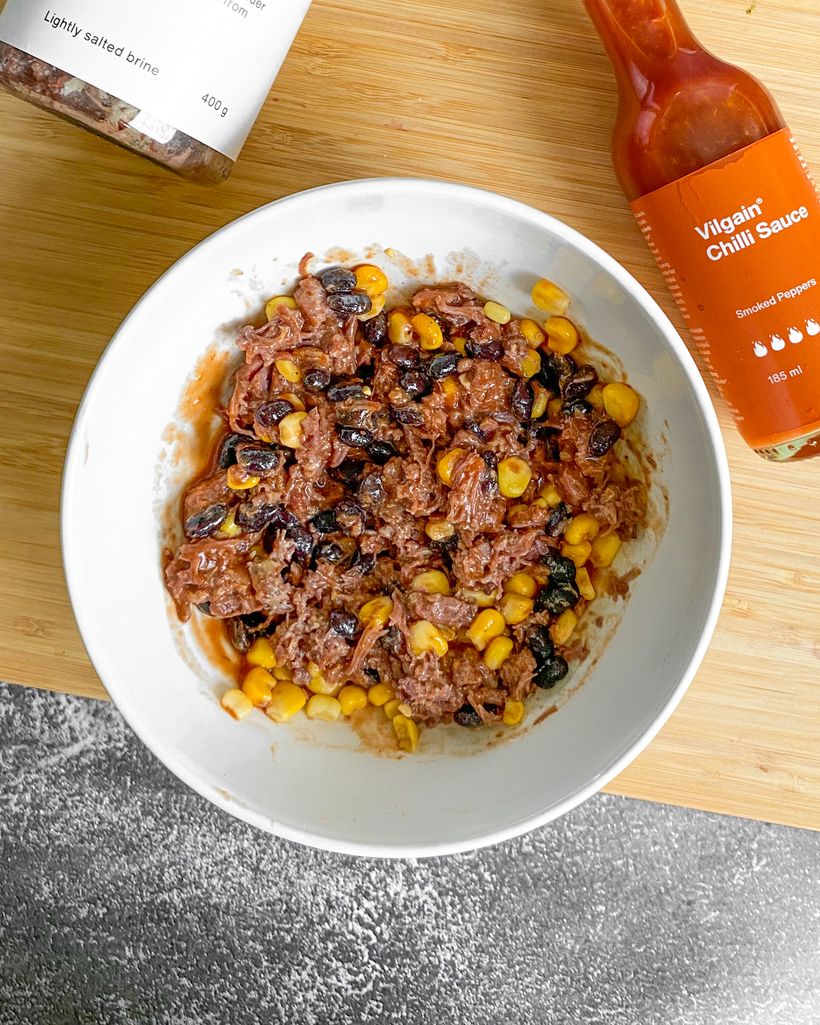 Pita chlieb na mexický spôsob s hovädzím mäsom