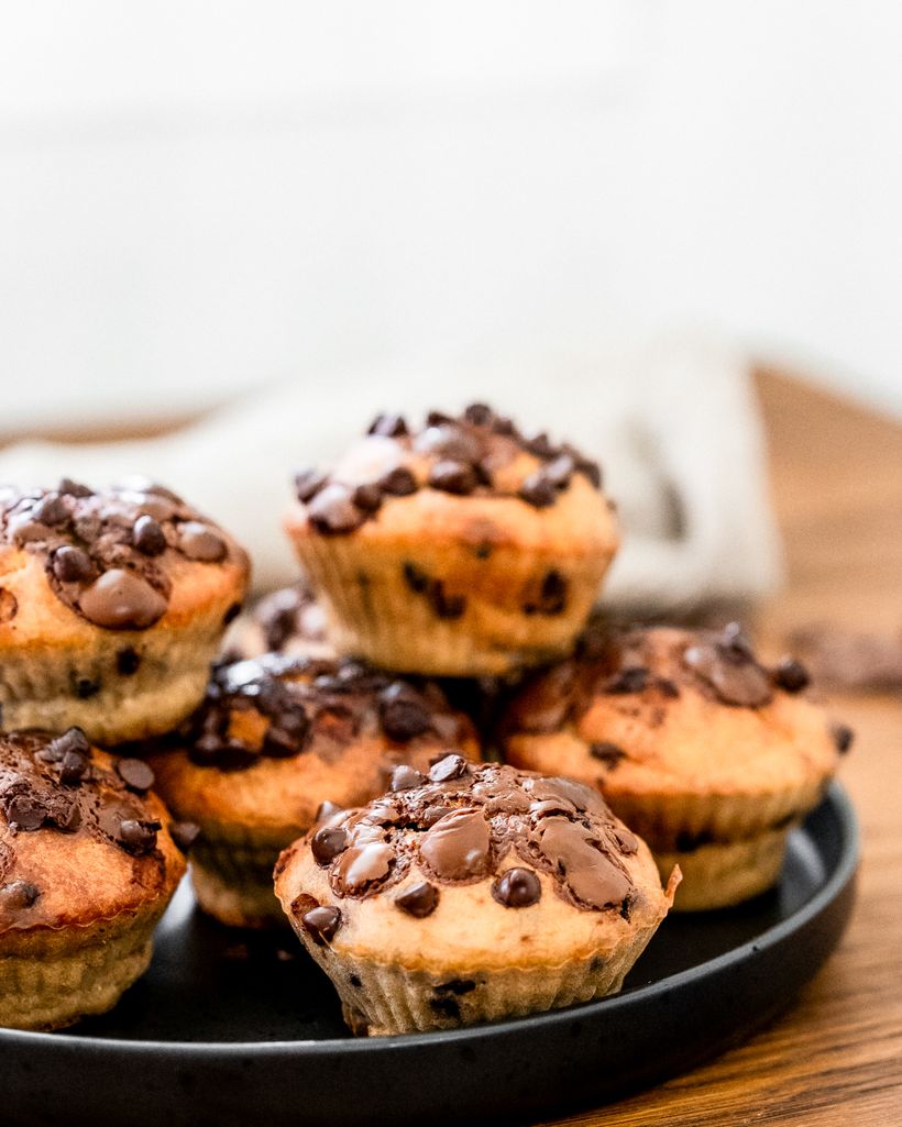 Banánové muffiny s čokoládou a proteinem