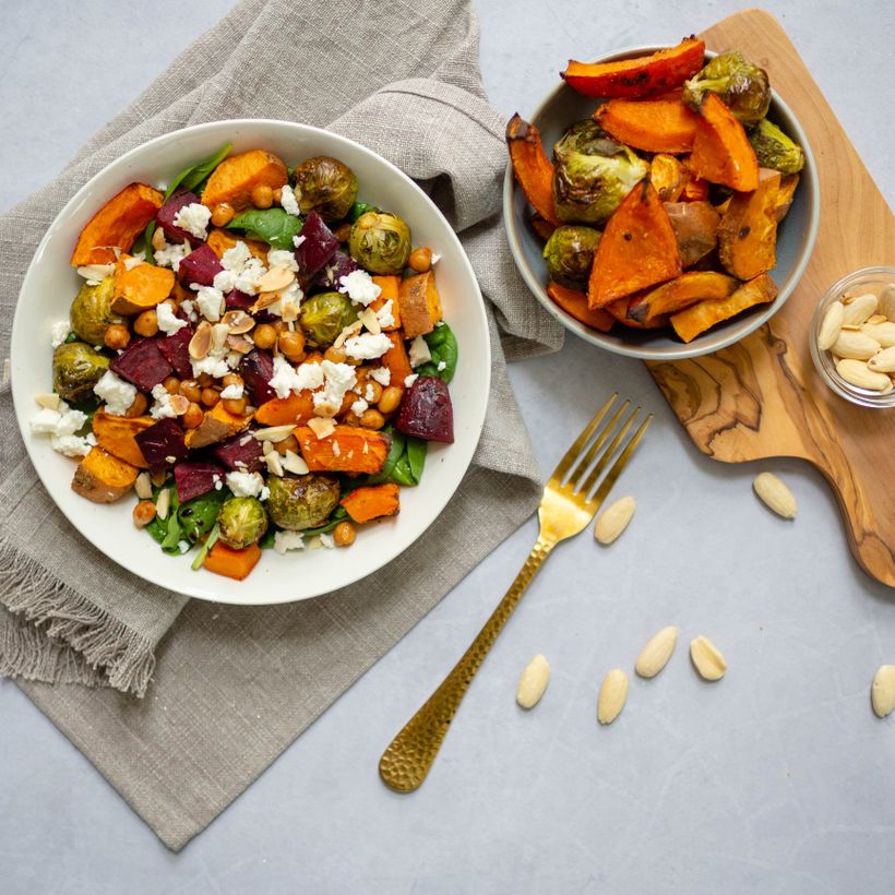 Zimný šalát z pečenej zeleniny