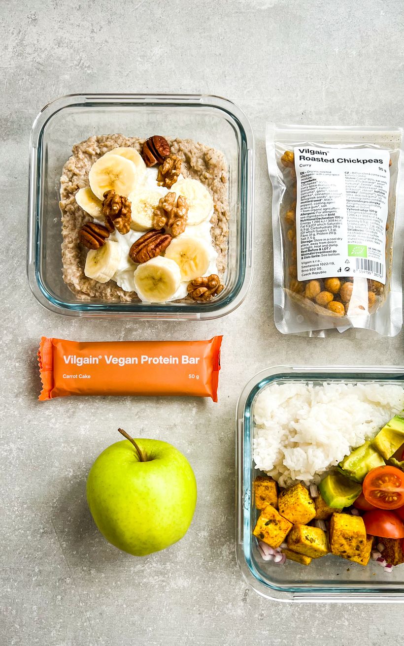 Vegetariánské jídlo do krabičky na celý den