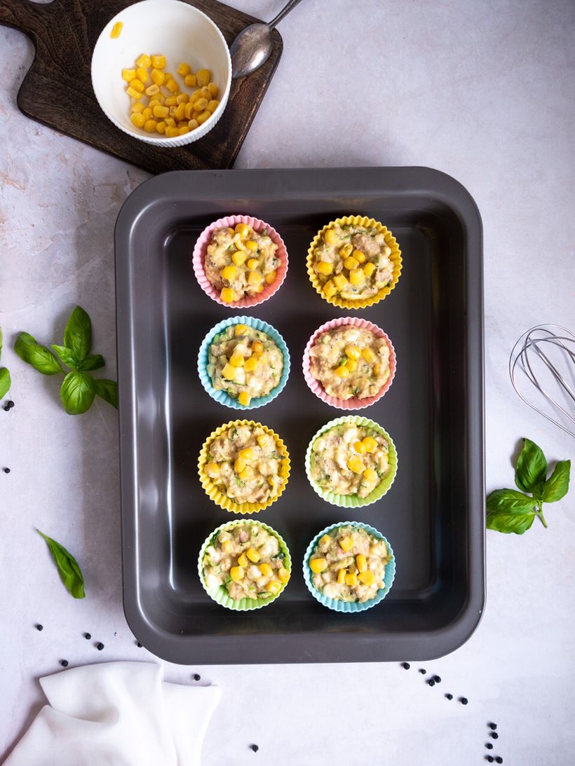 Slané tuňákové muffiny