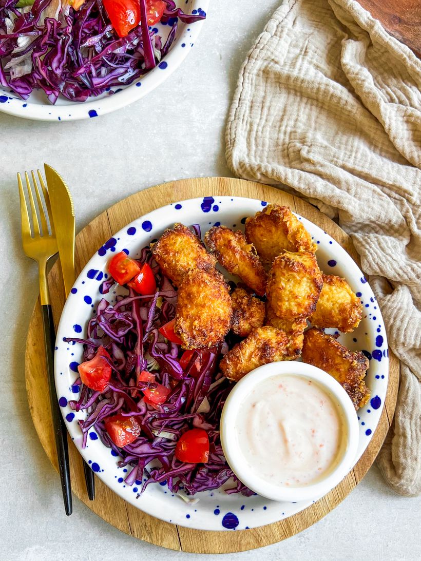 Air Fryer Chicken Nuggets with Parmesan Cheese