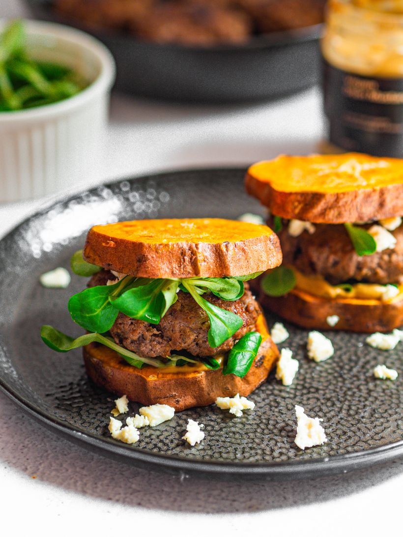 Sweet Potato Sliders with Beef