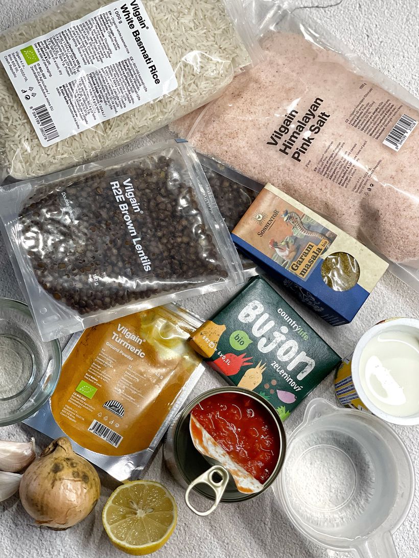 Linsen-Dhal mit Kokosmilch