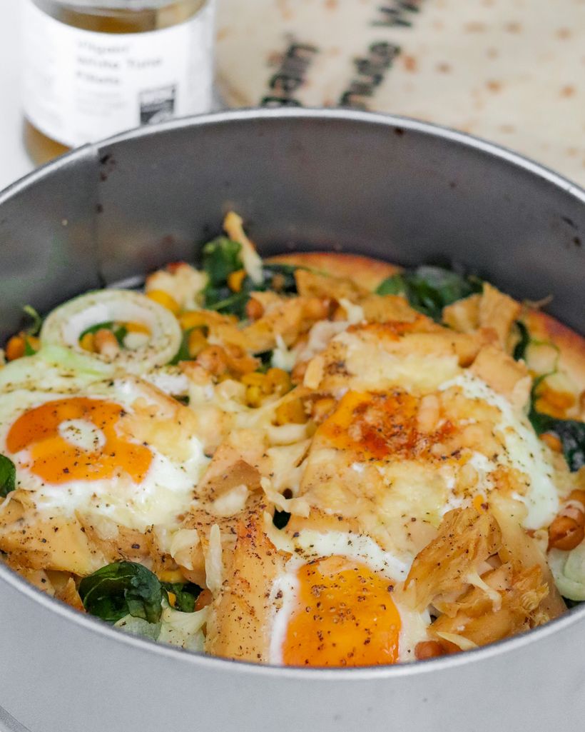 Slaný koláč s tuňákem