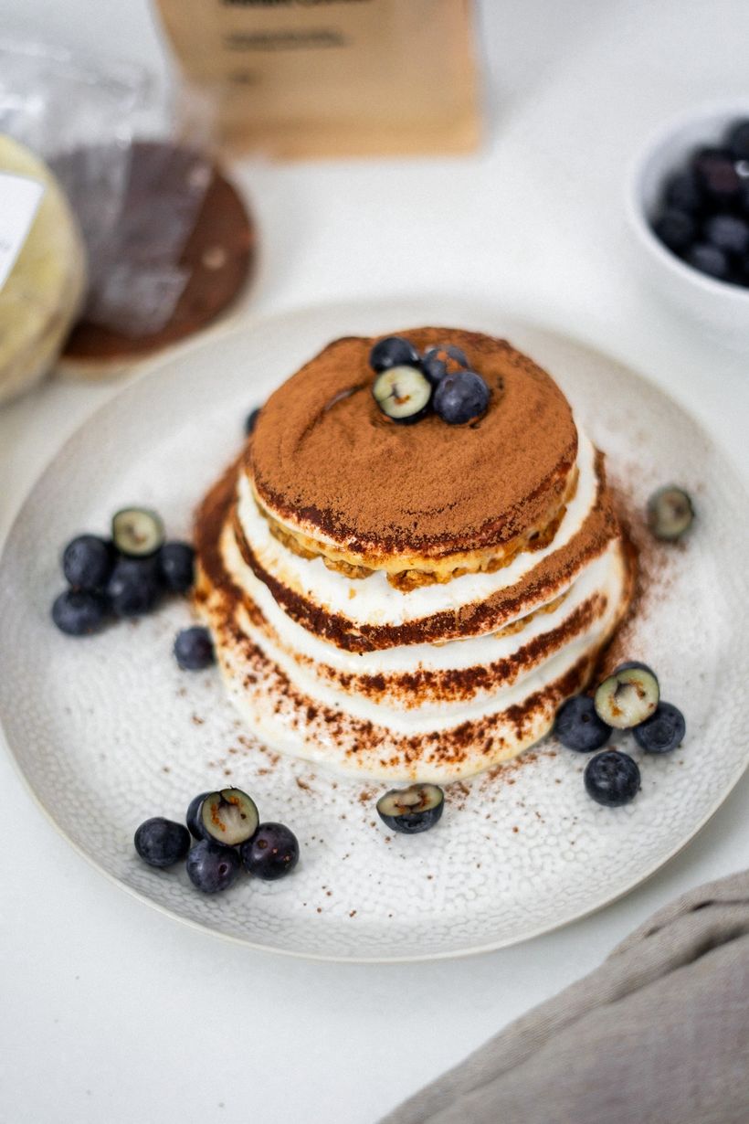 Proteínové tiramisu z ryžových chlebíčkov