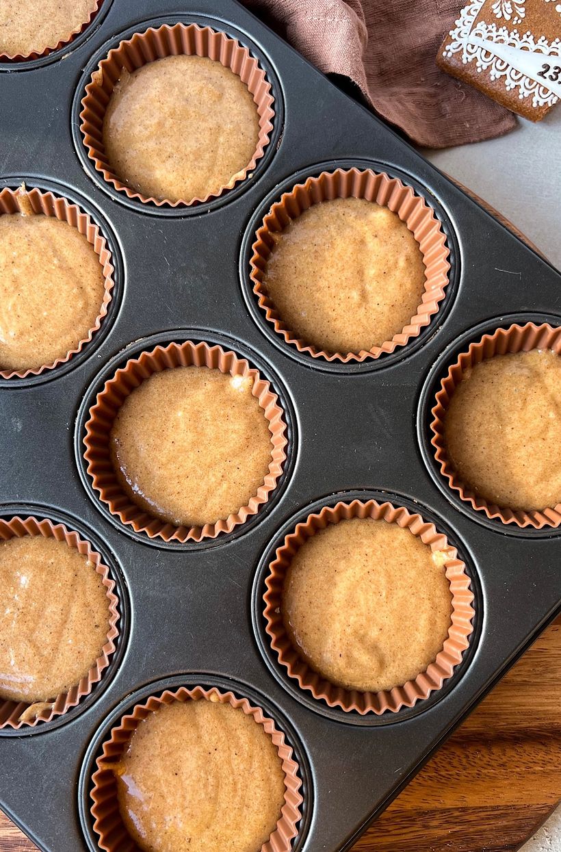 Vnianočné perníkové cupcakes