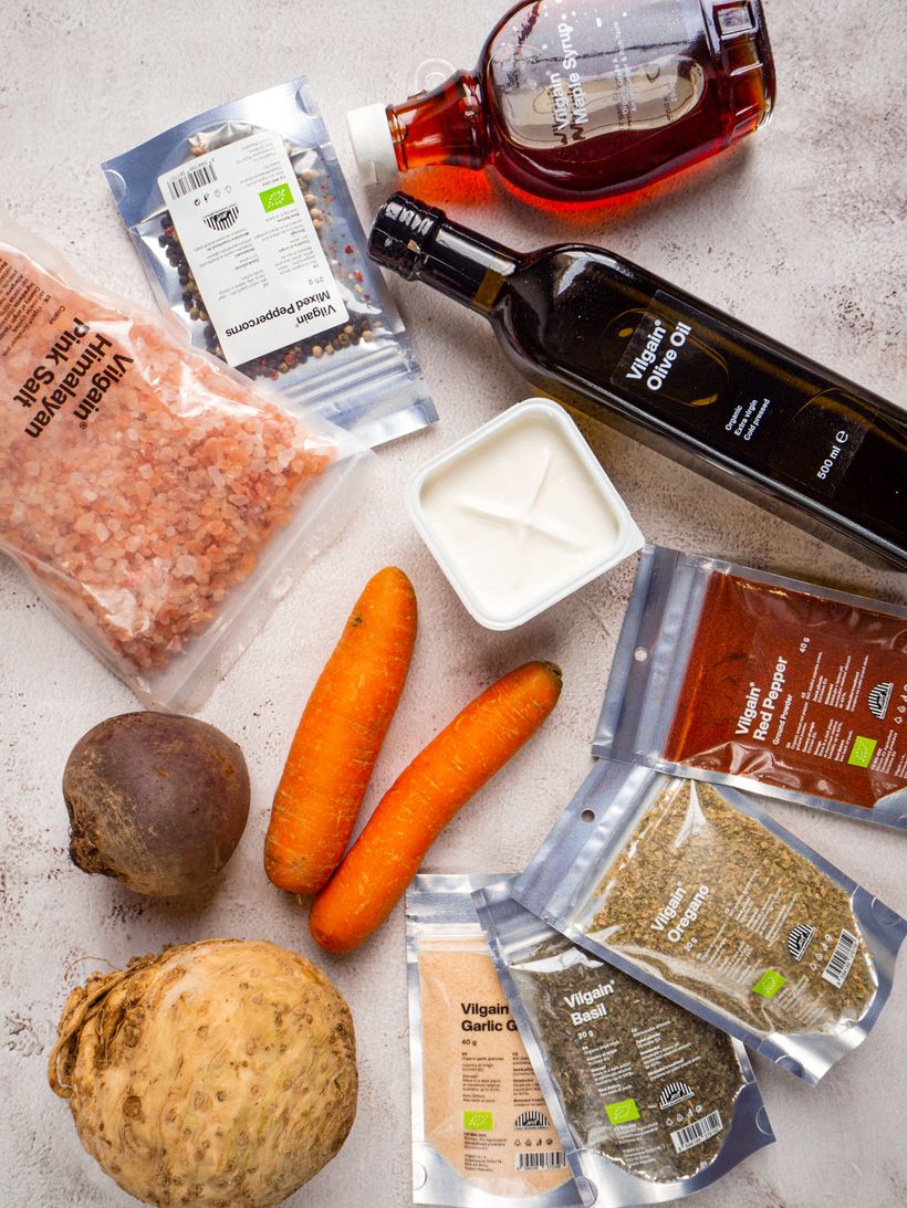 Gemüse-Pommes aus dem Ofen mit Knoblauch-Dip