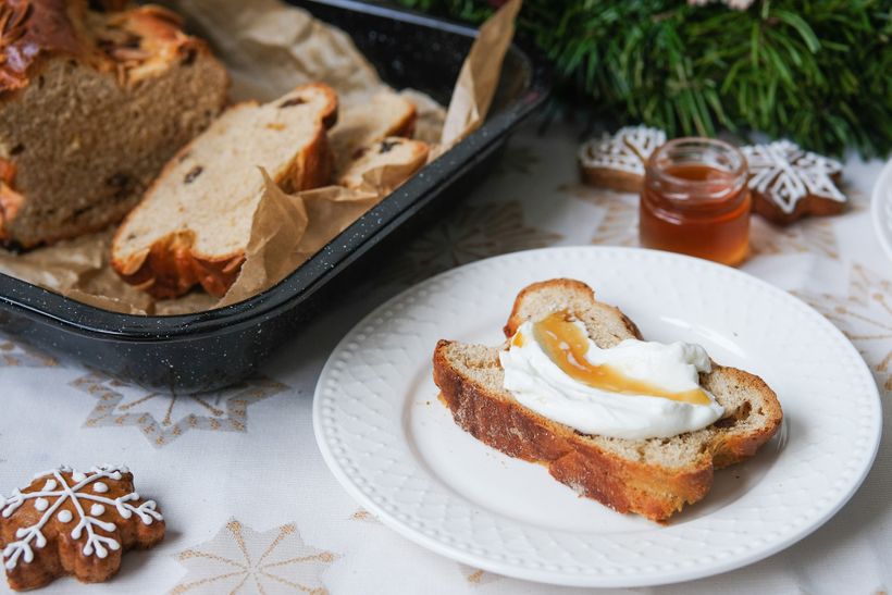 Proteínová vianočka zo špaldovej múky