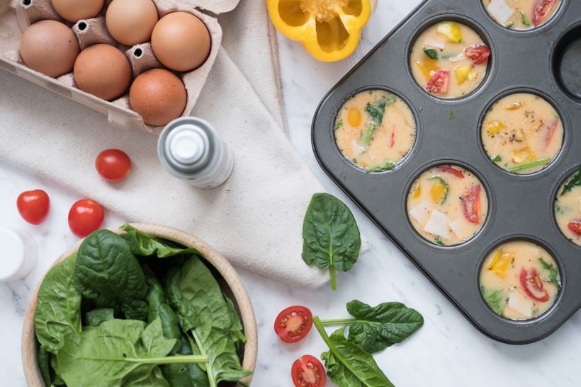 Vaječné muffiny se šunkou