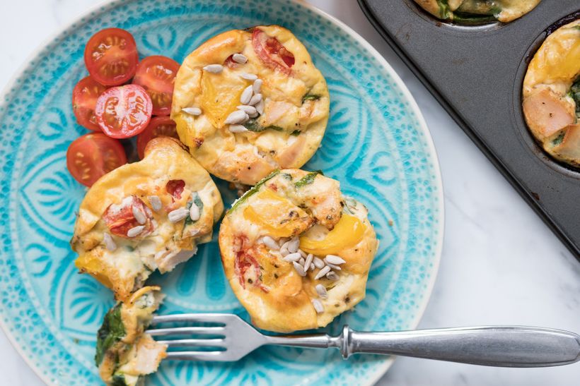 Vaječné muffiny se šunkou